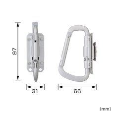 画像4: tajimaタジマ SFSKHA-CSF セフ工具ホルダーアルミ スリムカラビナ小 折りたたみ (4)