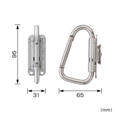 画像4: tajimaタジマ SFSKHS-CSF セフ工具ホルダーステン スリムカラビナ小 折りたたみ (4)
