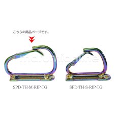 画像4: カラビナツールフック DIY 工具 アルミ製 軽量 鍛造 腰道具 胴ベルト用 レインボー 虹色 チタンコーティング Mサイズ SK11 スパイダー 藤原産業 SPD-TH-M-RIP-TG (4)