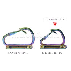 画像4: カラビナツールフック DIY 工具 アルミ製 軽量 鍛造 腰道具 胴ベルト用 レインボー 虹色 チタンコーティング Sサイズ SK11 スパイダー 藤原産業 SPD-TH-S-RIP (4)