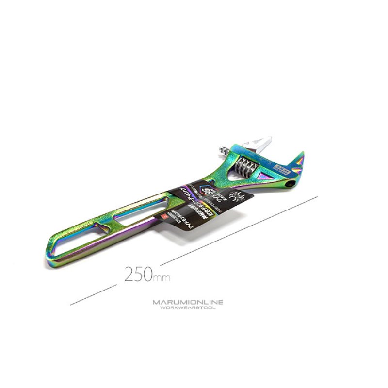 SK11 藤原産業 虹色チタンコーティング ワイドモンキレンチ