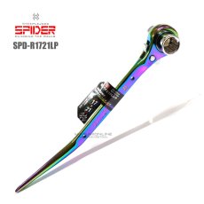 画像1: SK11 藤原産業 虹色チタンコーティング ラチェットレンチ レインボー 17×21mm 曲がり シノ ロング SPD-R1721LP (1)