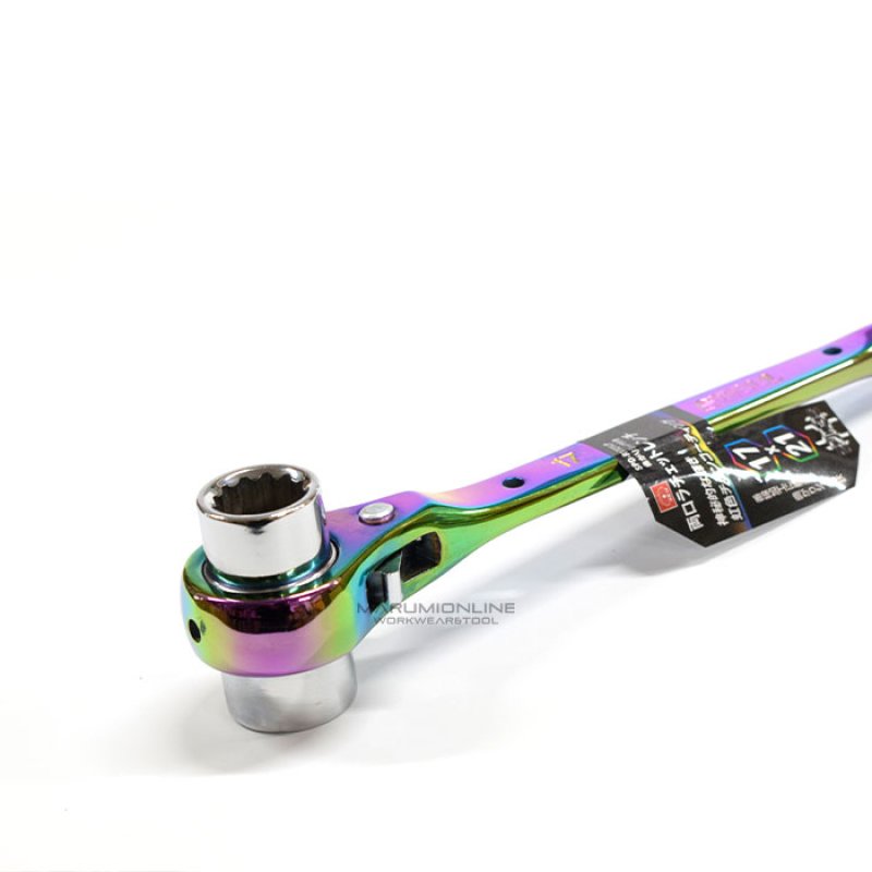 SK11 藤原産業 虹色チタンコーティング ラチェットレンチ