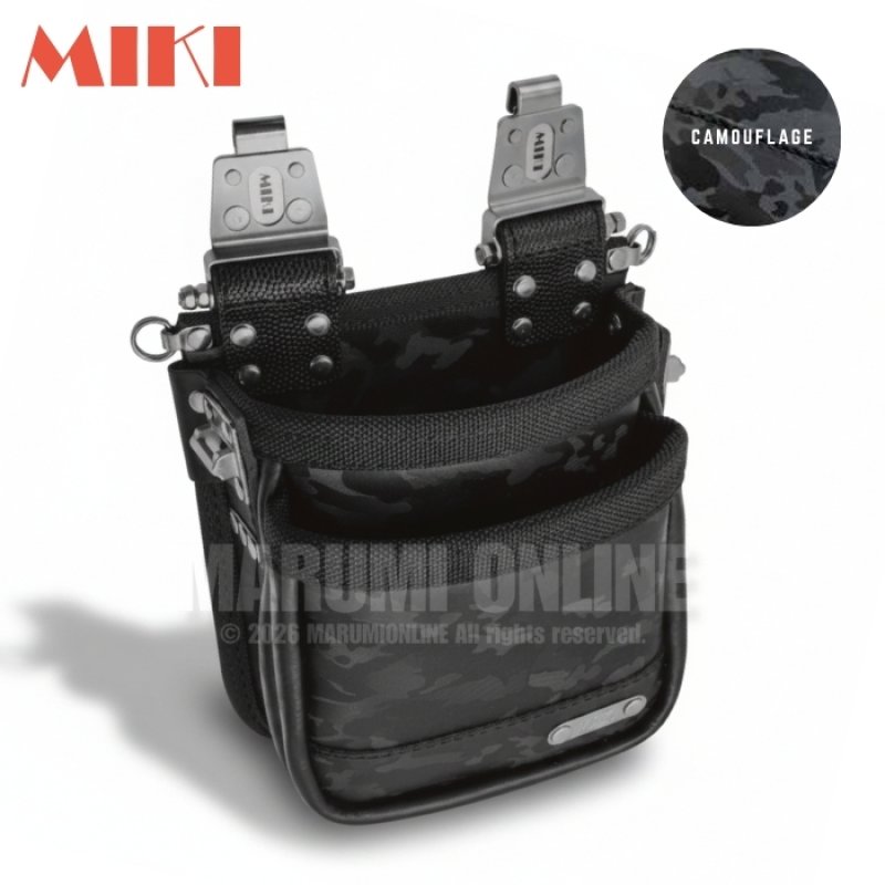 MIKI 三貴 ミキ 2段 腰袋 工具差し ツールホルダー プロ用 牛革 本革