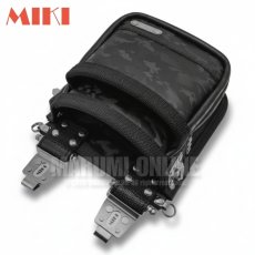 画像2: 【5月19日発売予約商品】MIKI 三貴 ミキ 2段 腰袋 工具差し ツールホルダー プロ用 牛革 本革 【カモフラージュ・牛表皮革・スイングタイプ】SPH-CM-2-S (2)