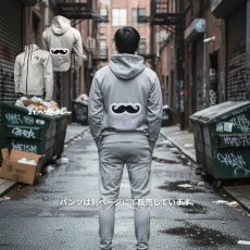 画像8: ネオテライズ スウェットパーカー 起毛ワッペン ストレッチ フーディ メンズ レディース ユニセックス SSL-001 (8)