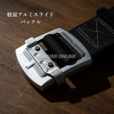 画像4: 60mm幅 椿モデル 安全帯 胴ベルト 墜落制止用器具 工具の吊り下げ 軽量 アルミ製 スライド バックル ブラック グリーン ネイビー 1300mm Lサイズ (4)
