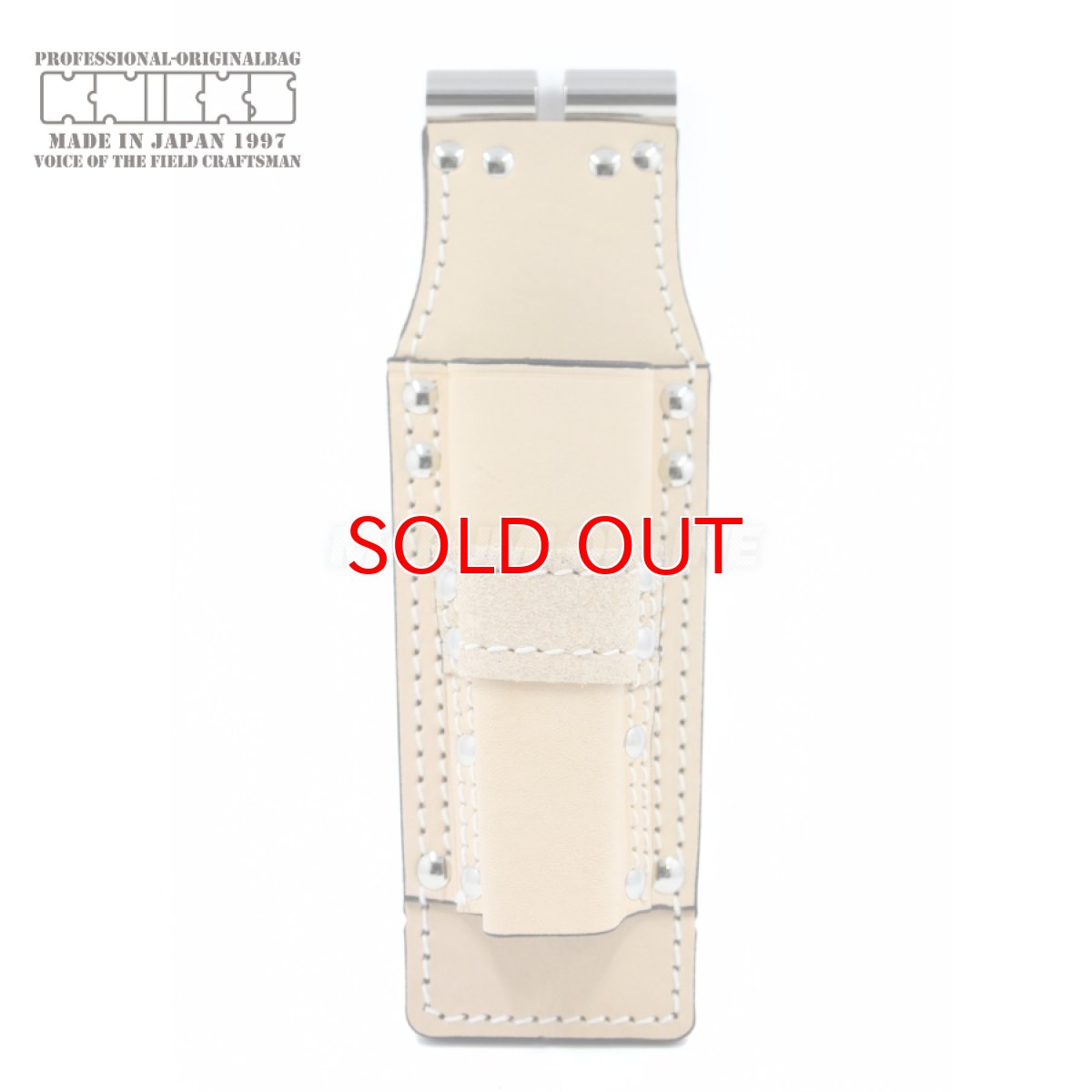 画像1: ニックス 腰道具 KNICKS TIT-201MSDX ラチェットレンチ モンキーホルダー ナチュラル タン チェーン式対応 チタン補強プレート入り (1)