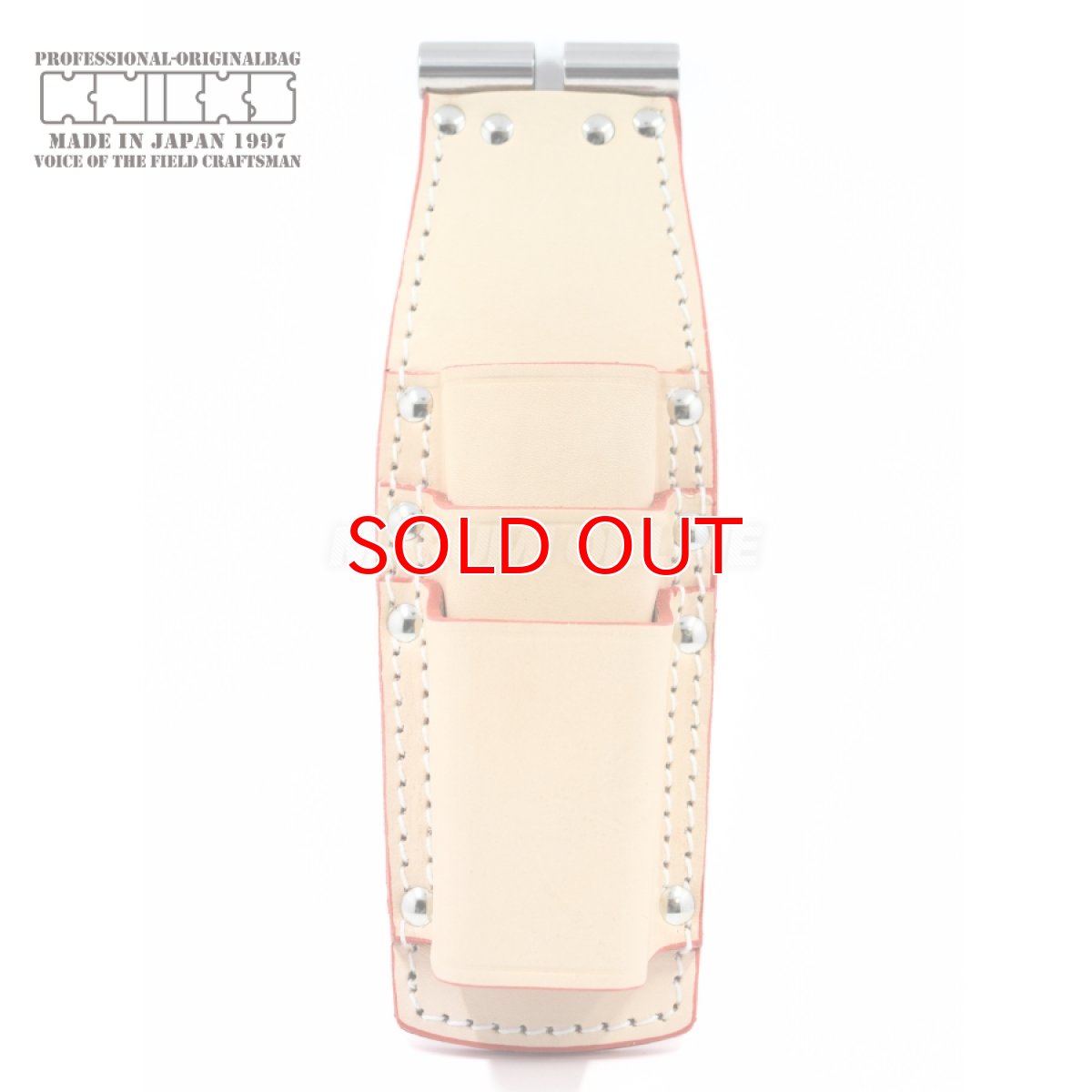 画像1: ニックス 腰道具 KNICKS TIT-303PDX 3段ペンチホルダー ナチュラル タン チェーン式対応 チタン補強プレート入り (1)