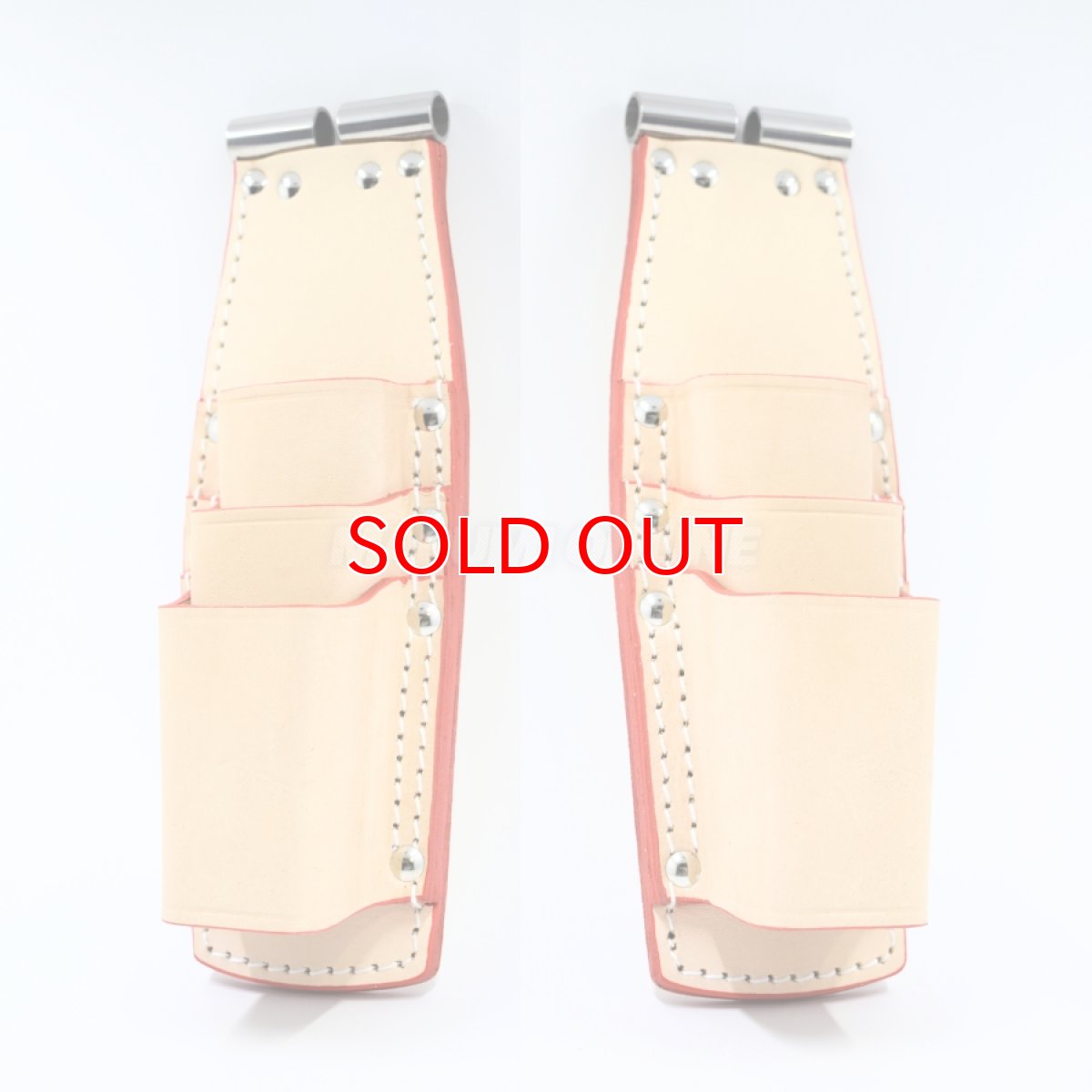 画像2: ニックス 腰道具 KNICKS TIT-303PDX 3段ペンチホルダー ナチュラル タン チェーン式対応 チタン補強プレート入り (2)