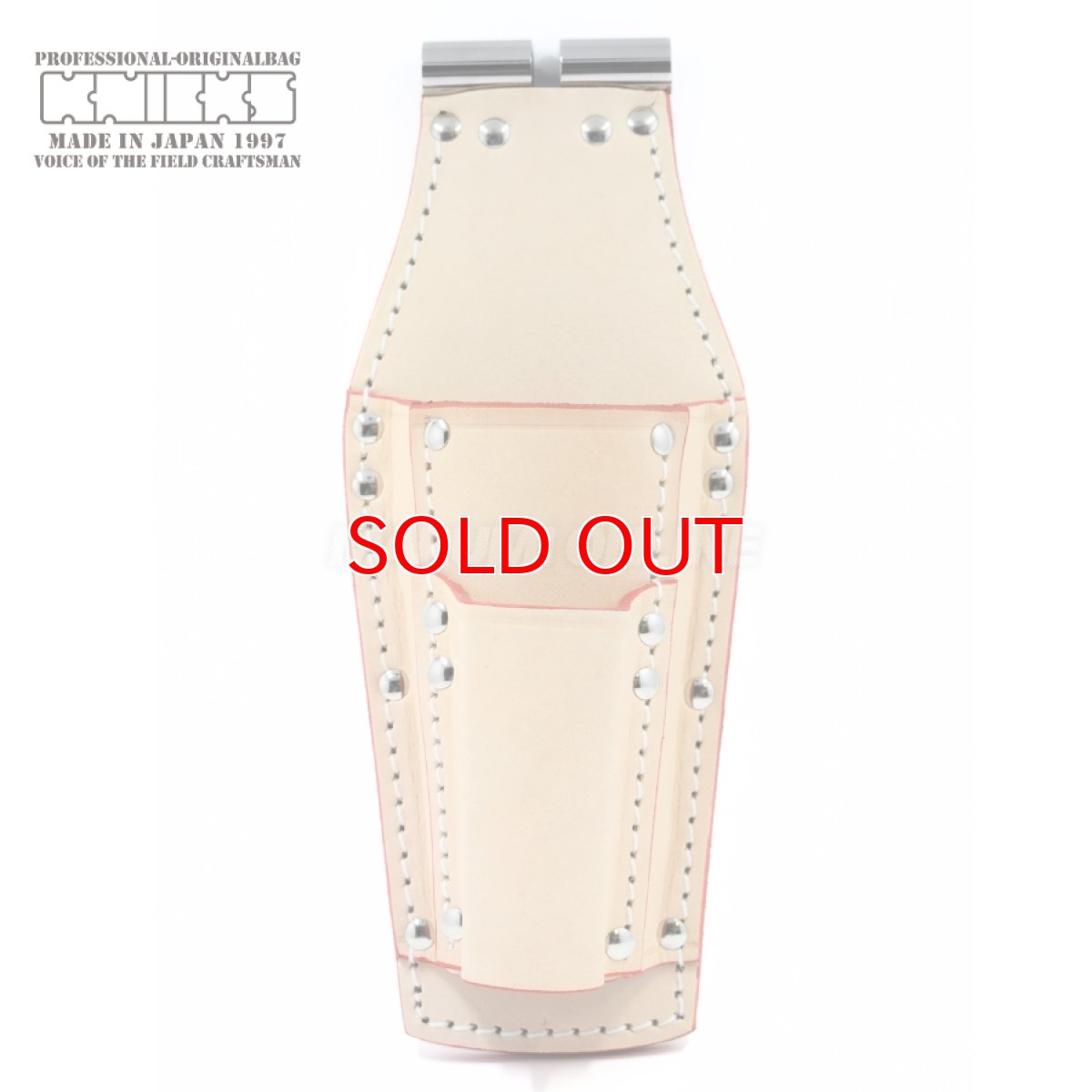 画像1: ニックス 腰道具 KNICKS TIT-301PDX ペンチ・ドライバーホルダー ナチュラル タン チェーン式対応 チタン補強プレート入り (1)