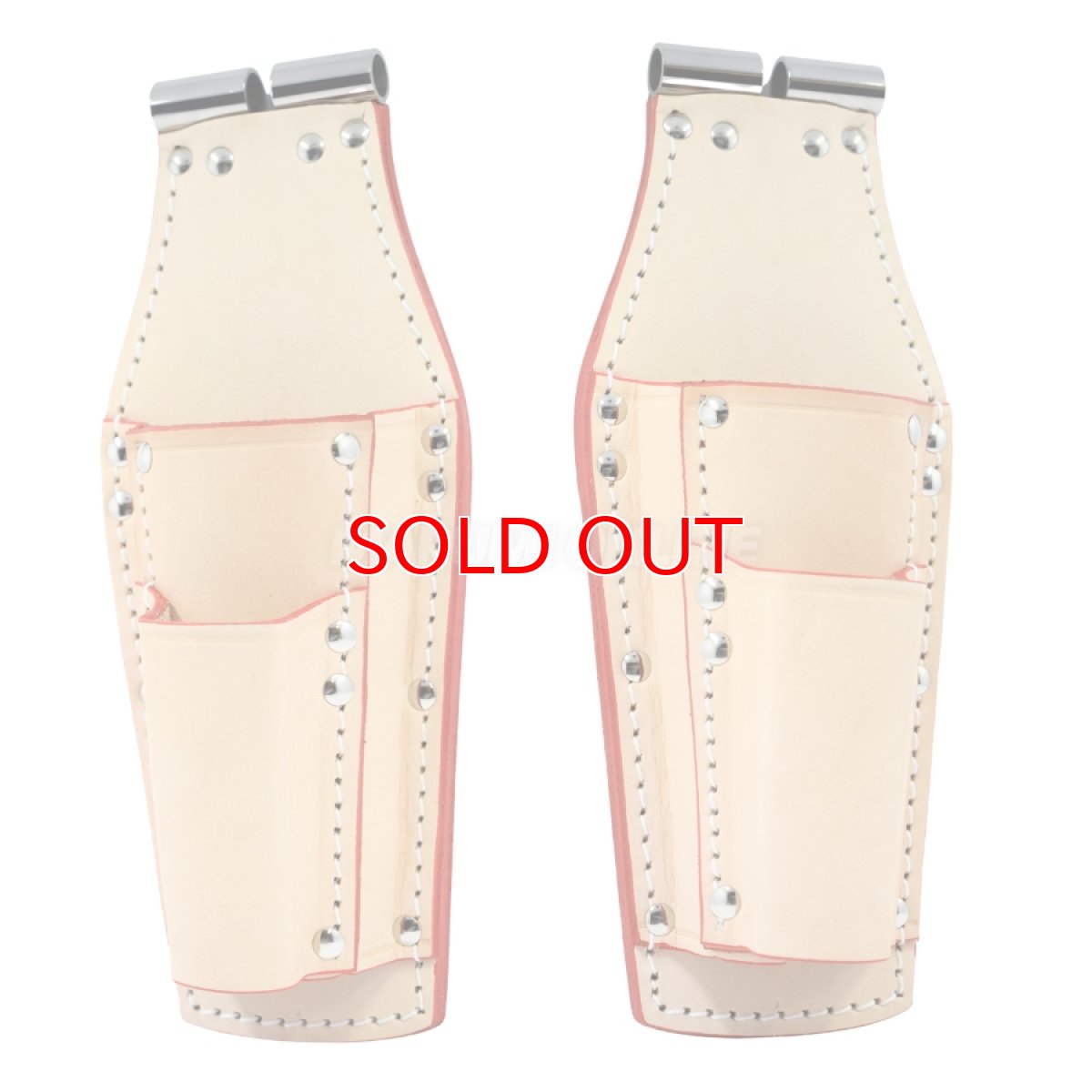 画像2: ニックス 腰道具 KNICKS TIT-301PDX ペンチ・ドライバーホルダー ナチュラル タン チェーン式対応 チタン補強プレート入り (2)