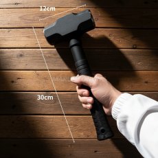 画像5: 椿モデル オールブラック 両口 ハンマー 1.5kg 30cm 建築用 現場用 プロ仕様 建築 建設 石工  (5)