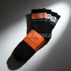 画像3: ユニバーサルオーバーオール 靴下 クォーター ソックス 先丸 メンズ 3足セット コットン 綿 ポリエステル UN-202 (3)