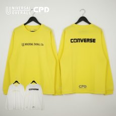 画像1: ユニバーサルオーバーオール x コンバース ロングスリーブ Tシャツ 作業着 作業服 おしゃれ かっこいい UN2413201CS (1)