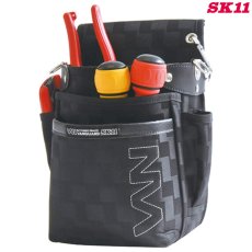 画像3: SK11(藤原産業) 腰袋３段 VGD-08 各種道工具類の収納 (3)