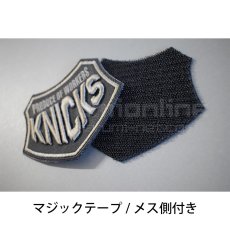 画像3: KNICKS ニックス 刺繍 ロゴ 3D ワッペン W-3D プロダクトオブワーカーズ ベルクロ マジックテープ (8cm×10cm) 1個 (3)