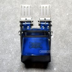 画像2: KNICKS ニックス ADV201TB BL + SUS15L + N-1 フルセット品 ブルー BL ガラス革 アドバンレザー 腰袋 腰道具 (2)