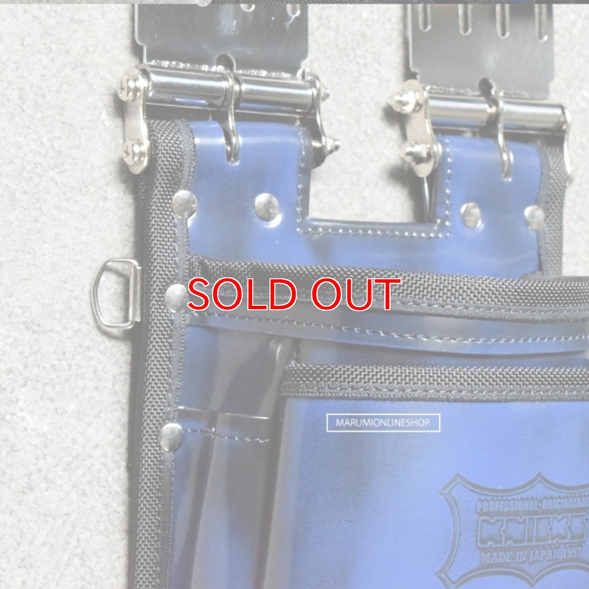 画像6: KNICKS ニックス ADV201TB BL + SUS15L + N-1 フルセット品 ブルー BL ガラス革 アドバンレザー 腰袋 腰道具 (6)
