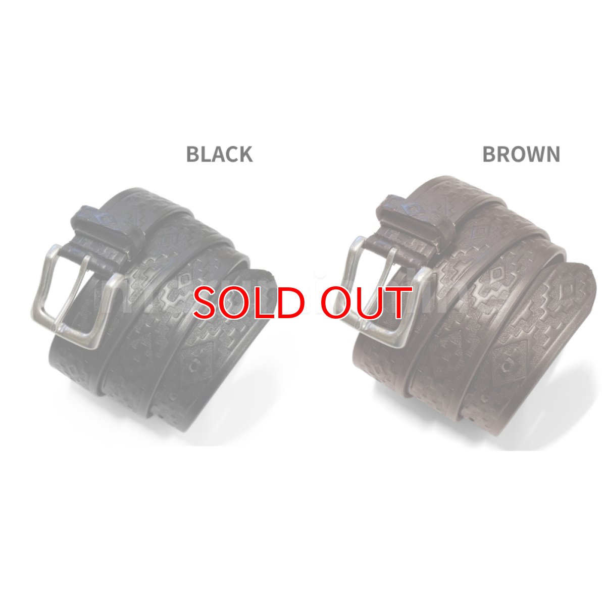 画像4: 栃木レザー ベルト メンズ ビジネス 本革 40mm幅 牛革 黒色 茶色 国産 日本製 柄あり カジュアル ネイティブ柄 (4)