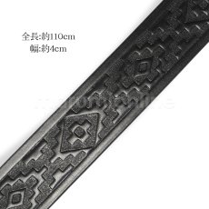 画像5: 栃木レザー ベルト メンズ ビジネス 本革 40mm幅 牛革 黒色 茶色 国産 日本製 柄あり カジュアル ネイティブ柄 (5)