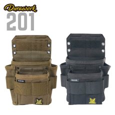 画像1: DURAWORK デュラワーク メインポーチ（DUKAN） Dura201 BLK/BRW 腰袋 ツールポーチ (1)