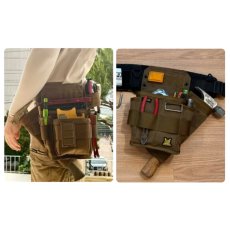 画像5: DURAWORK デュラワーク メインポーチ（DUKAN） Dura201 BLK/BRW 腰袋 ツールポーチ (5)