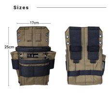 画像6: DURAWORK デュラワーク メインポーチ（DUKAN） Dura201 BLK/BRW 腰袋 ツールポーチ (6)