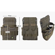 画像3: デュラワーク durawork コーデュラ CORDURA ハンカンポーチ HANKAN 収納力抜群 腰袋 ブラック ブラウン 202 (3)