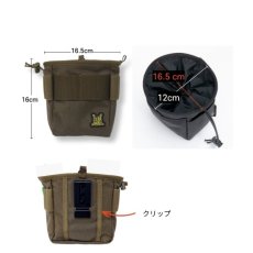 画像5: デュラワーク durawork コーデュラ CORDURA ビッグマウスポーチ 背面クリップ 203 (5)