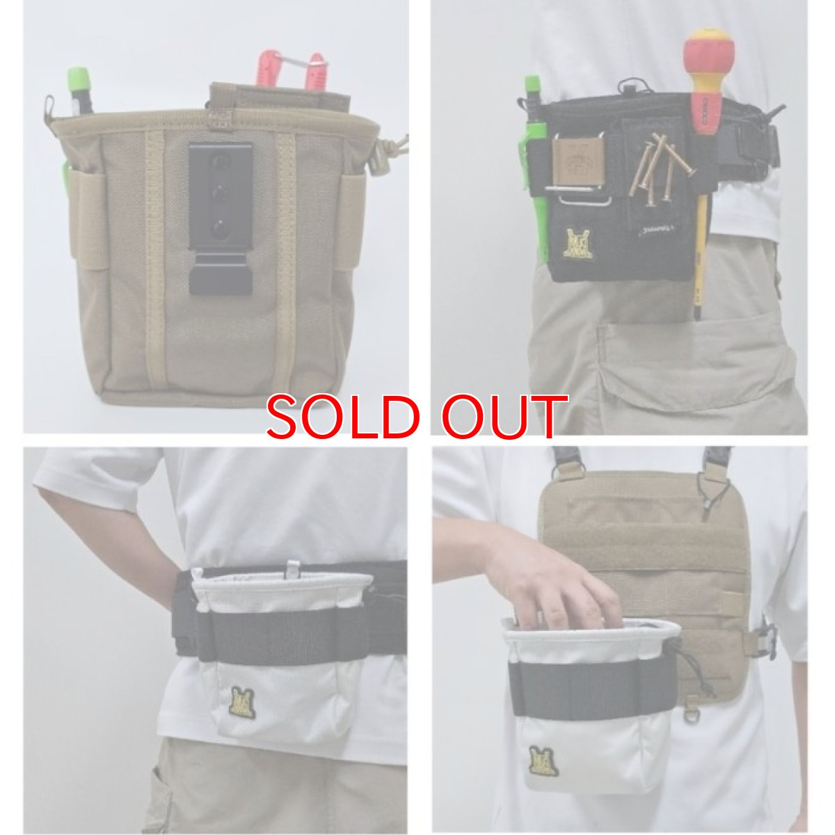 画像3: デュラワーク durawork コーデュラ CORDURA ビッグマウスポーチ 背面クリップ 203 (3)