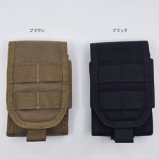 画像2: デュラワーク durawork コーデュラ CORDURA スマホポーチ 小型ポーチ モバイルポーチ (S) 黒 ブラウン BLK BRW 401 (2)