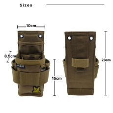 画像6: DURAWORK デュラワーク ゴラエポーチ Dura407 BLK/BRW 腰袋 ツールポーチ (6)