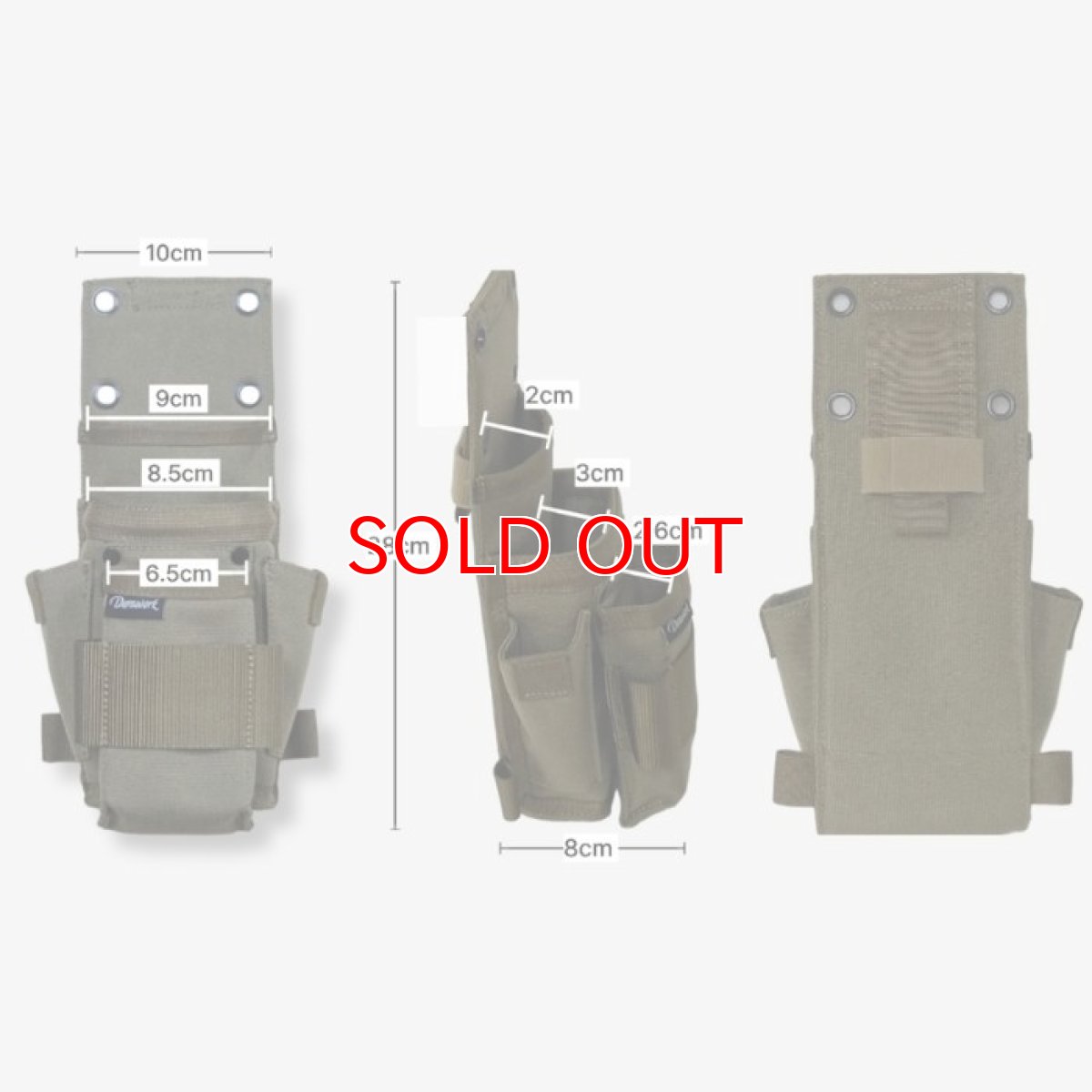 画像5: デュラワーク durawork コーデュラ CORDURA シャークポーチ SANG-O ブラック ブラウン 410 (5)