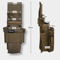 画像6: デュラワーク durawork コーデュラ CORDURA ベイビーシャークポーチ Baby SANG-O ブラック ブラウン 412 (6)