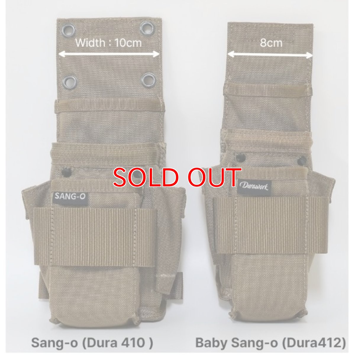 画像4: デュラワーク durawork コーデュラ CORDURA ベイビーシャークポーチ Baby SANG-O ブラック ブラウン 412 (4)