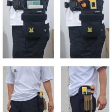 画像5: デュラワーク durawork コーデュラ CORDURA ミニクイックドロップポーチ 背面クリップ TOOKDAM mini ブラック ブラウン 413 (5)