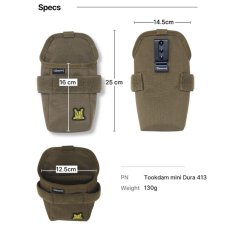 画像4: デュラワーク durawork コーデュラ CORDURA ミニクイックドロップポーチ 背面クリップ TOOKDAM mini ブラック ブラウン 413 (4)
