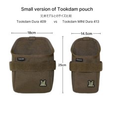 画像2: デュラワーク durawork コーデュラ CORDURA ミニクイックドロップポーチ 背面クリップ TOOKDAM mini ブラック ブラウン 413 (2)