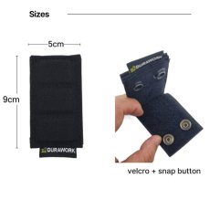 画像5: デュラワーク durawork コーデュラ CORDURA マグネットアッタチメント 3連 ブラック ブラウン 501ブラック (5)