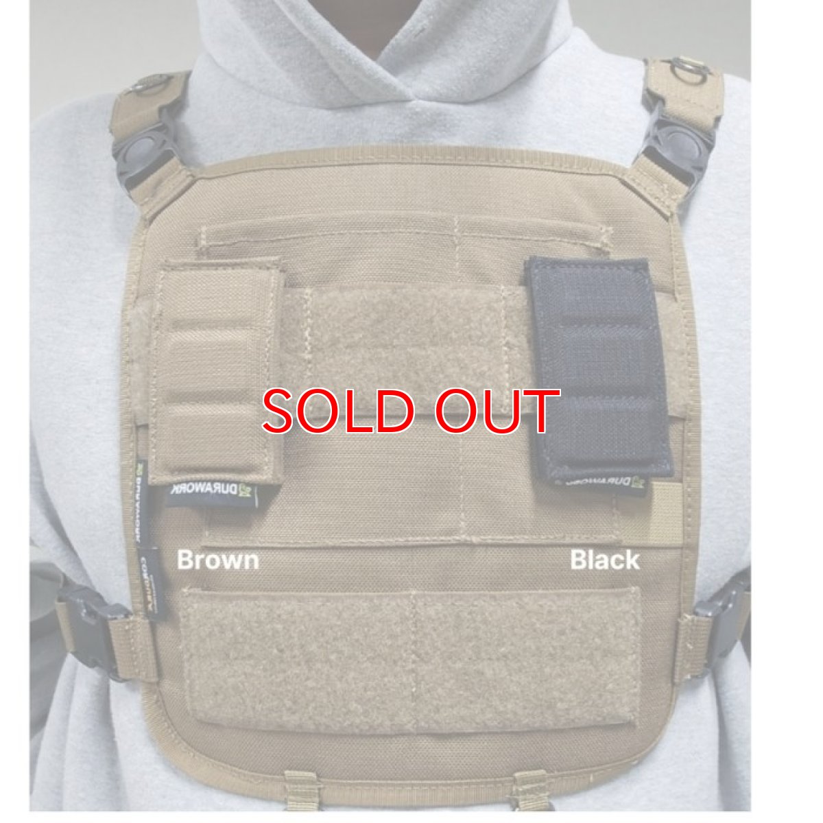 画像3: デュラワーク durawork コーデュラ CORDURA マグネットアッタチメント 3連 ブラック ブラウン 501ブラック (3)