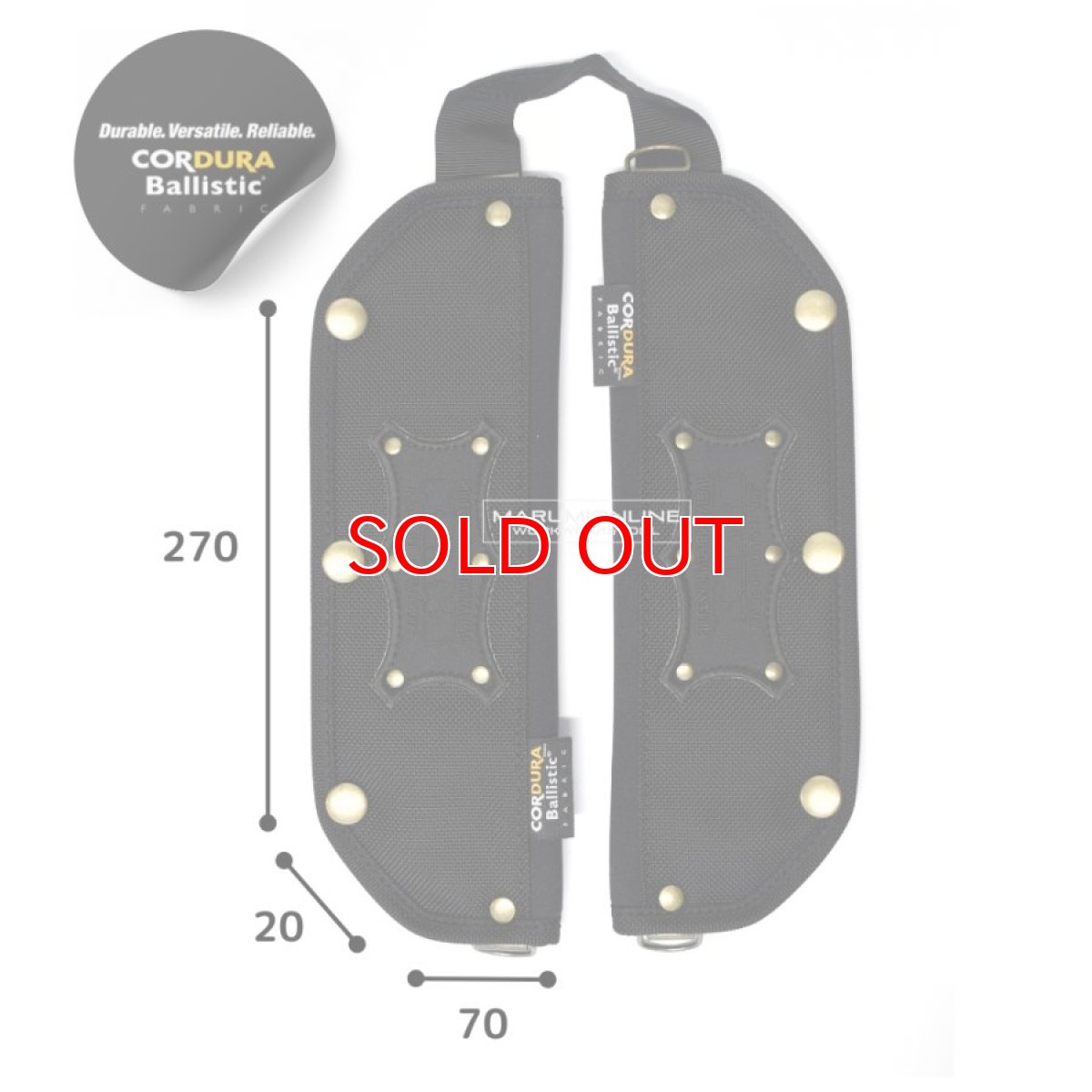 画像2: ニックス 腰道具 KNICKS コーデュラ バリスティック ショルダーパットセット フルハーネス ズレ防止タイプ BA-22S (2)