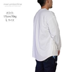 画像4: 2024SS ボクラワークス BOKURAWORKS ラウンドヘム オーバーサイズ 長袖Tシャツ ポケット付き 春夏素材  [5003] (4)