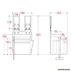 画像2: ロックス ツノダ（TSUNODA） 腰袋 腰道具 ワンタッチで外す・組み替える LOCX 着脱式腰袋 3段 バックル付き LX-PO3B (2)