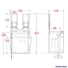 画像2: ロックス ツノダ（TSUNODA） 腰袋 腰道具 ワンタッチで外す・組み替える LOCX 着脱式腰袋 2段 バックル付き LX-PO2B (2)