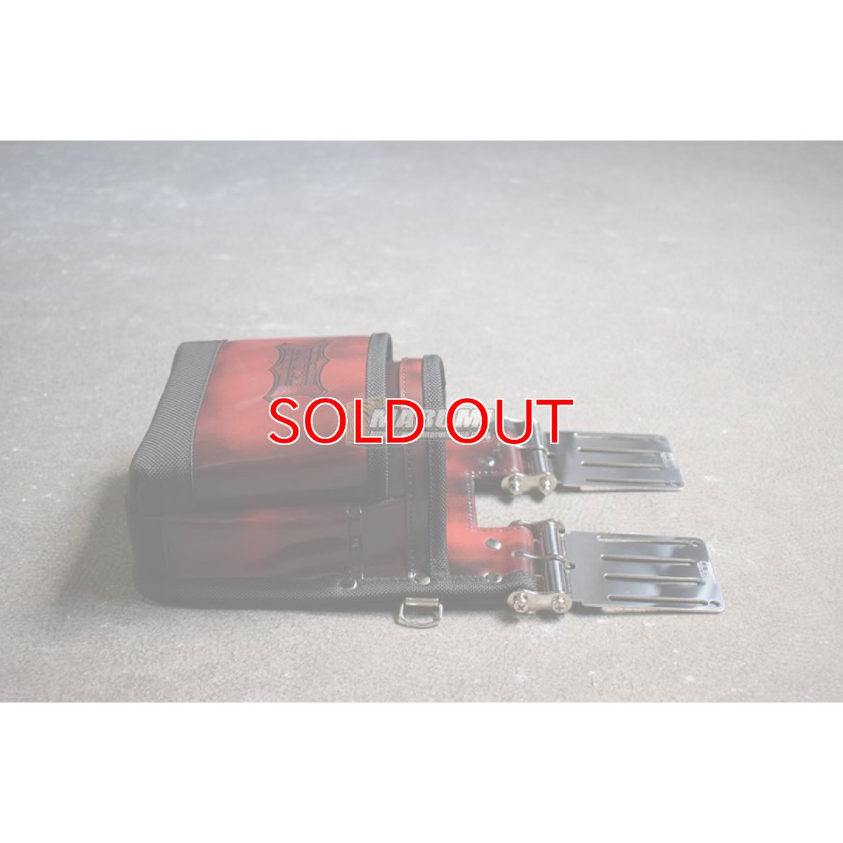 画像5: KNICKS ニックス ADV201TB R + SUS15L + N-1 フルセット品 レッド 赤 ガラス革 アドバンレザー 腰袋 腰道具 (5)