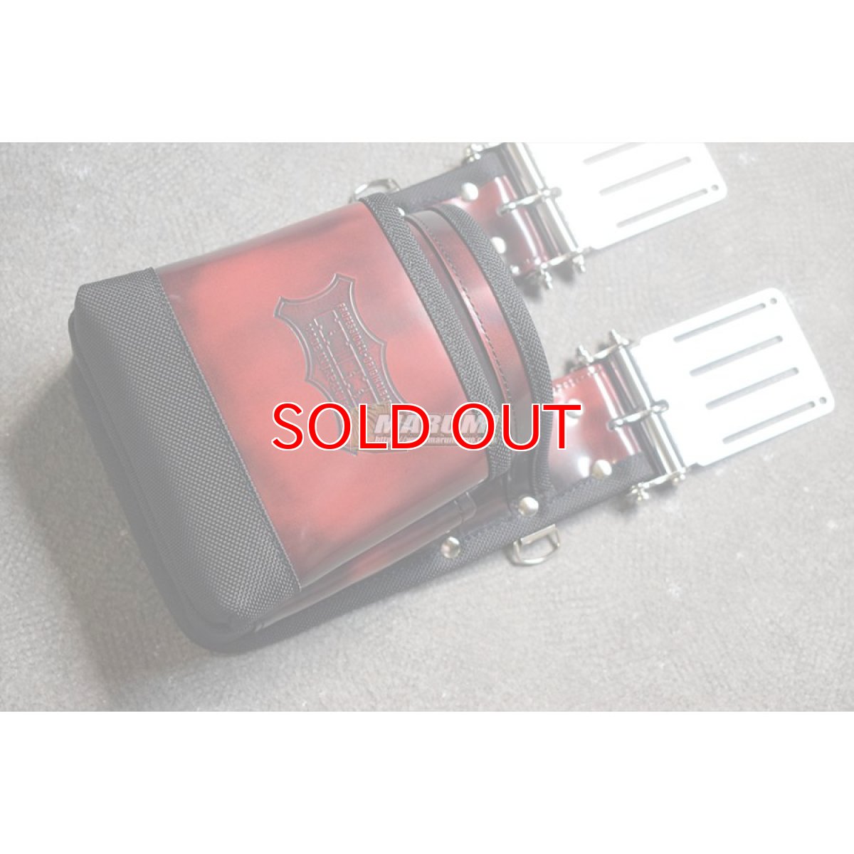 画像4: KNICKS ニックス ADV201TB R + SUS15L + N-1 フルセット品 レッド 赤 ガラス革 アドバンレザー 腰袋 腰道具 (4)