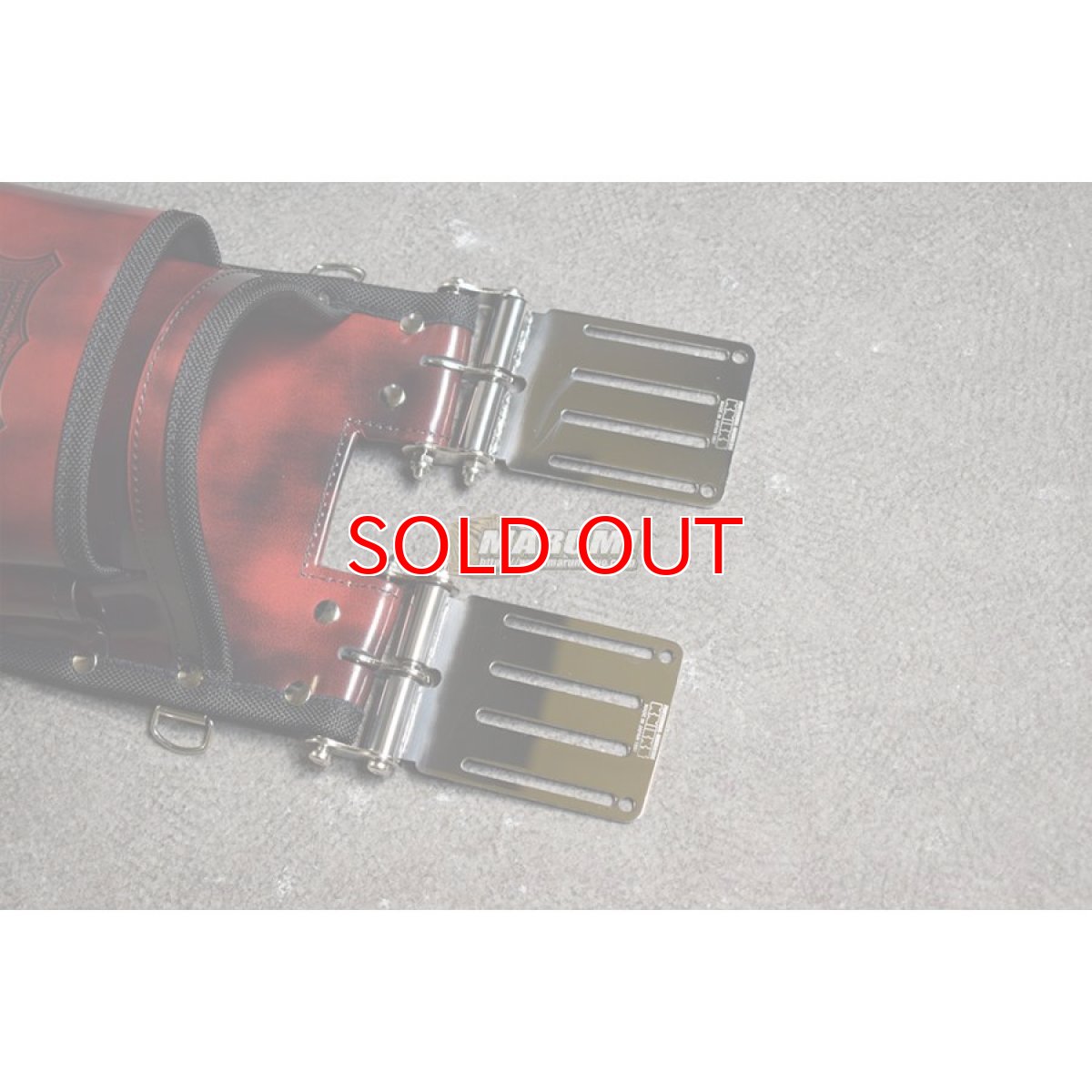 画像3: KNICKS ニックス ADV201TB R + SUS15L + N-1 フルセット品 レッド 赤 ガラス革 アドバンレザー 腰袋 腰道具 (3)