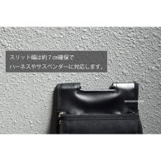 画像4: 鳶壱 tobiichi 帆布製腰袋　帆布製 2段腰袋 ネクスト Nxt-01 黒 ブラック 道具袋 工具袋 (4)