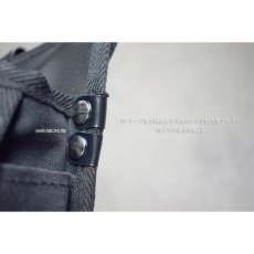 画像3: 鳶壱 tobiichi 帆布製腰袋　帆布製 2段腰袋 ネクスト Nxt-01 黒 ブラック 道具袋 工具袋 (3)